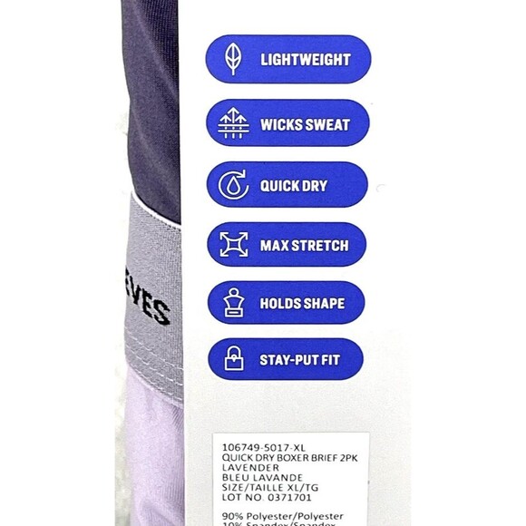 Pair of Thieves Action Blend Boxer Briefs Men's XXL (42-44) NWT 2-pk Quick Dry - Picture 9 of 11
